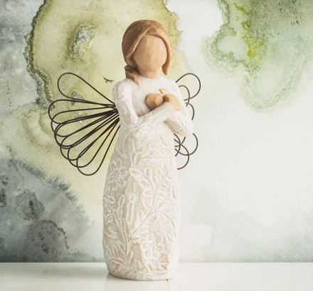 ANGE DU SOUVENIR - ROBE SCULPTEE ET COEUR OR