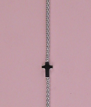 BRACELET ARGENT PETITE CROIX 20 CM
