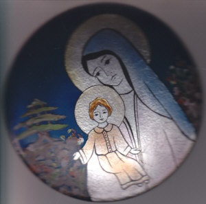 EMAIL VIERGE DU CEDRE ROND 15.5 CM DIAMETRE NDSP