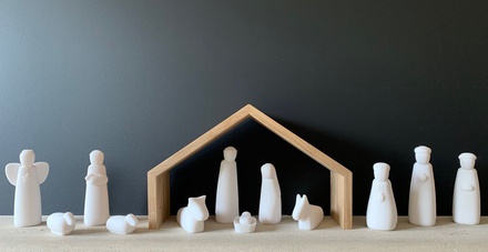 CRECHE EMANY COMPLETE 12 PERSONNAGES ET ETABLE