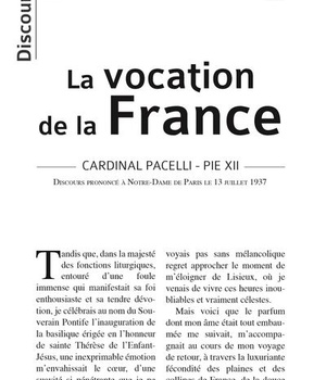 DISCOURS N 2 - LA VOCATION DE LA FRANCE