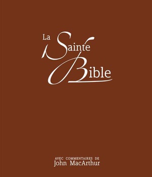 BIBLE NEG MACARTHUR : SOUPLE SIMILICUIR BRUN