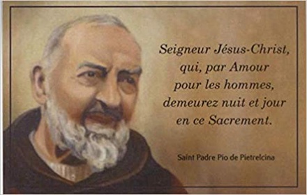 IMAGES LA PRIERE DE PADRE PIO PR LOT DE 20