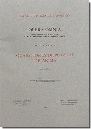 QUAESTIONES DISPUTATAE DE ANIMA - TOME 24