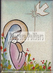 EMAIL VIERGE AU COEUR 10X7CM BLC
