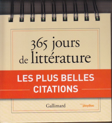CALENDRIER - 365 JOURS DE LITTERATURE AVEC GALLIMARD