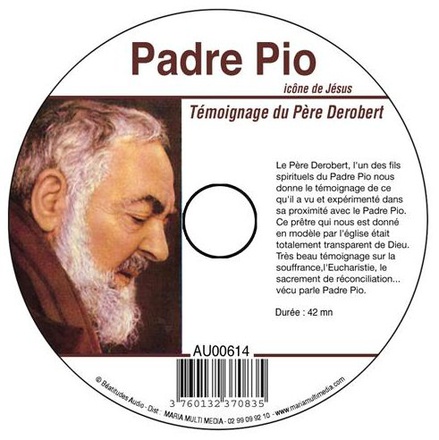 CD PADRE PIO, ICONE DE JESUS - P.JEAN DEROBERT - MMMEDIAS