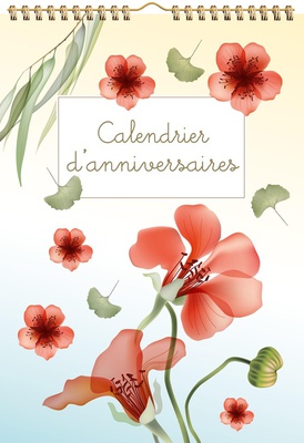 CALENDRIER D'ANNIVERSAIRES - TRANSPARENT FLOWERS