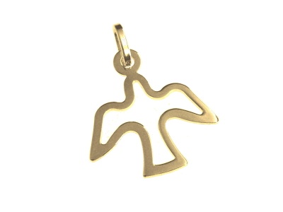 PENDENTIF COLOMBE PLAQUE OR 16MM NDSP