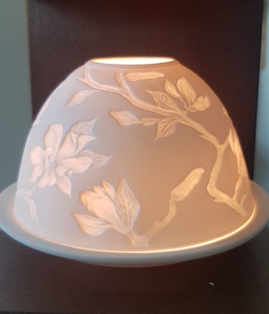 PHOTOPHORE PORCELAINE FLEURS