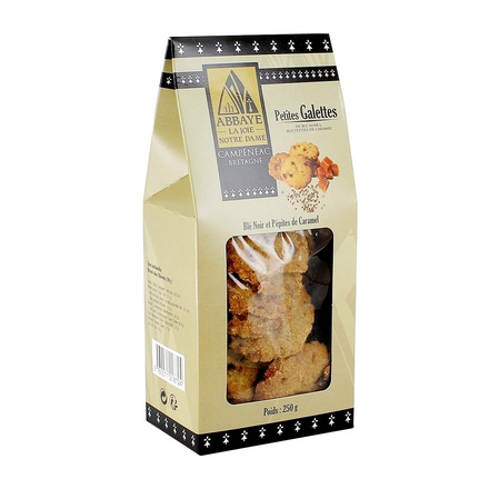 PETITES GALETTES DE BLE NOIR AUX PEPITES DE CARAMEL, SACHET DE 250 G