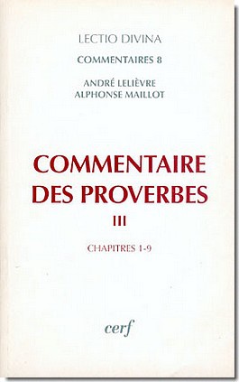 COMMENTAIRE DES PROVERBES III