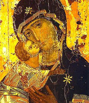 ICONE DE LA VIERGE DE VLADIMIR 15x20 CM