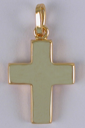 CROIX PLAQUE OR PETITE ET EPAISSE HAUTEUR 1.03 CM