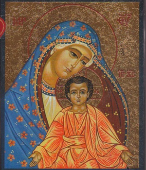 VIERGE DE KYKKOS - MINI ICONE AUTOCOLLANTE 6.5X8.5 CM