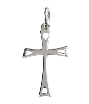 CROIX DE COU AJOUREE ARGENT 925°/°° H 1.8 CM