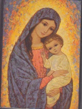 VIERGE DE LA LUMIERE - MINI ICONE AUTOCOLLANTE 7X5 CM - 742.11