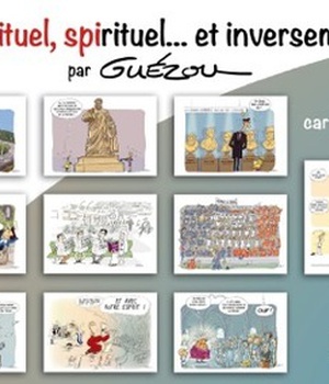 10 CARTES POSTALES EN POCHETTE : SPIRITUEL, SPIRITUEL... ET INVERSEMENT - 10 CARTES POSTALES DIFFERE