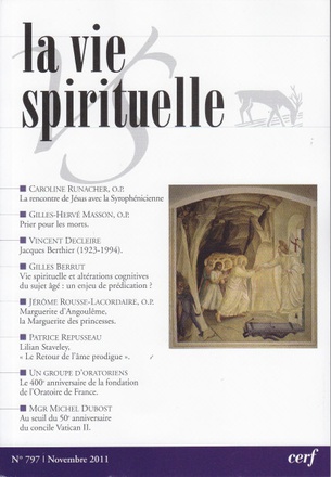LA VIE SPIRITUELLE N 797