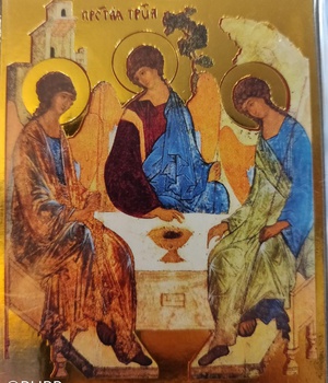 LA TRINITE - MINI ICONE AUTOCOLLANTE 7X8 CM