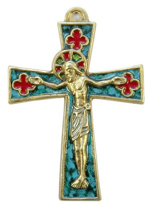 CROIX CHRIST EMAIL TURQUOISE PETAL COPTE NDSP