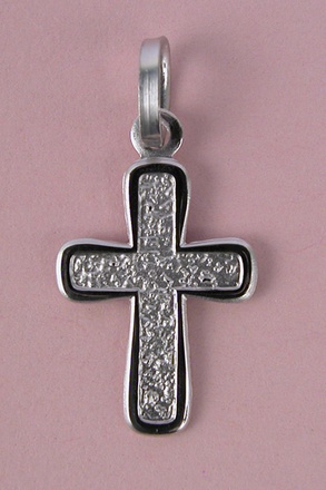 CROIX ARGENT RHODIE FOND MARTELE