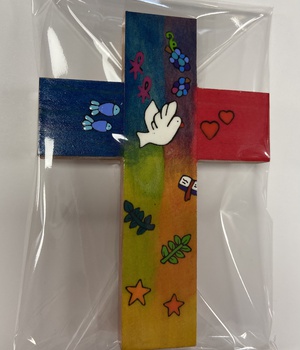 CROIX BOIS PEINT LA ESPERANZA