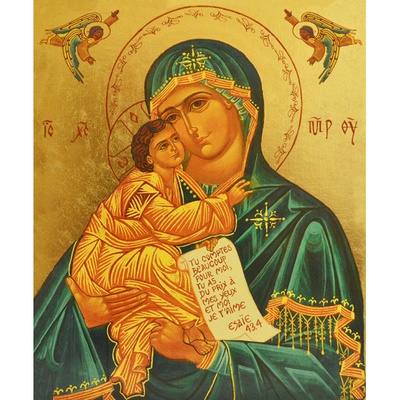 NOTRE DAME DU BEL AMOUR - ICONE DOREE A LA FEUILLE 16,5X19,5 CM - 140.68