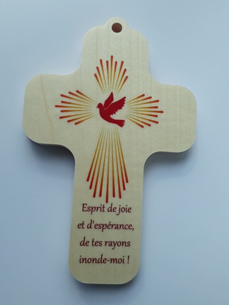 CROIX BOIS ESPRIT DE JOIE ET ESPERANCE