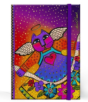 CARNET COUVERTURE RIGIDE - PETIT FORMAT - LB CHATS MULTICOLORES - 100X140MM