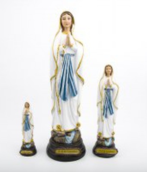 STATUE NOTRE DAME DE LOURDES 12 CM RESINE PEINTE A LA MAIN NDSP