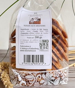 TUILES AUX AMANDES 200G - ABBAYE D'OELENBERG