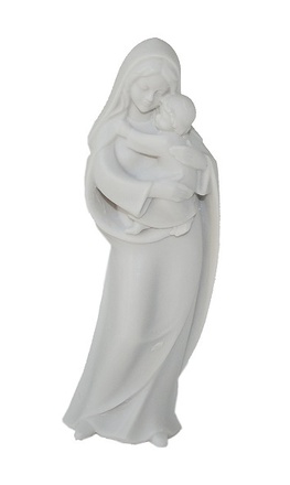 MARIE ENFANT STATUE BLANCHE ALBATRE 10 CM NDSP