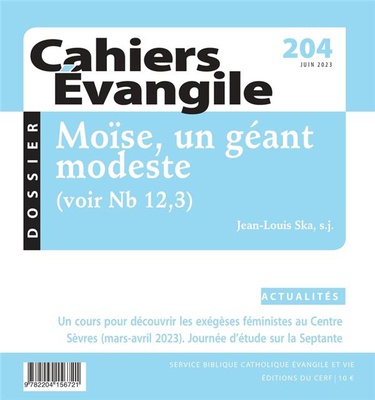 MOISE UN GEANT MODESTE CAHIERS EVANGILE 204