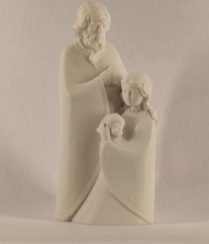 STATUE SAINTE FAMILLE ALBATRE HAUTEUR 10 CM - NDSP