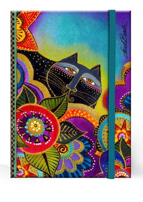 CARNET COUVERTURE RIGIDE - PETIT FORMAT - LB CHATS MULTICOLORES - 100X140MM