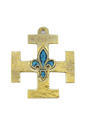 GRANDE CROIX SCOUTE BRONZE EMAIL 8 X 8 CM NDSP