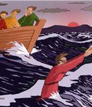 PUZZLE 160 PIECES - JESUS MARCHE SUR LES EAUX