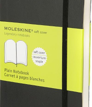 CARNET BLANC - FORMAT DE POCHE - COUVERTURE SOUPLE NOIRE
