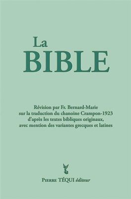 LA BIBLE (INTEGRALE VERTE) - CRAMPON 1923 2023