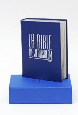 LA BIBLE DE JERUSALEM - MAJOR CUIR BLEU