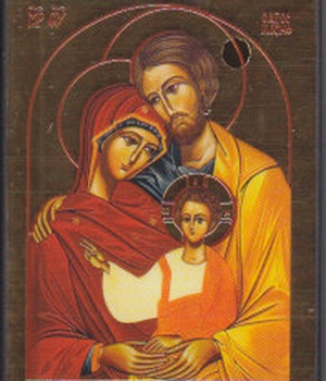 LA SAINTE FAMILLE - MINI ICONE AUTOCOLLANTE 8X7 CM - 353.13