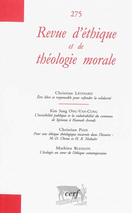 REVUE D'ETHIQUE ET DE THEOLOGIE MORALE 275