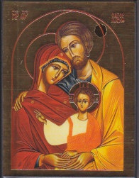 LA SAINTE FAMILLE - MINI ICONE AUTOCOLLANTE 8X7 CM - 353.13