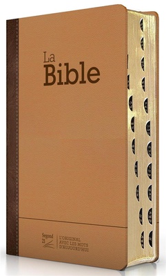 BIBLE SEGOND 21 COMPACTE (PREMIUM STYLE) - COUVERTURE SEMI-RIGIDE, DUO CUIR PRALINE-CHOCOLAT, TRANCH