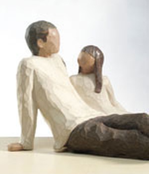 STATUE PERE ET FILLE NDSP