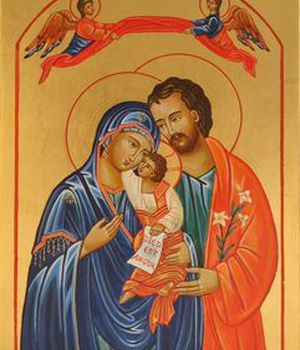 LA SAINTE FAMILLE - MINI ICONE AUTOCOLLANTE 7X5 CM - 883.11