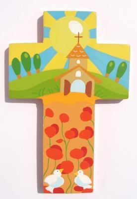 CROIX CHAMPS COQUELICOT 9CM X 14CM