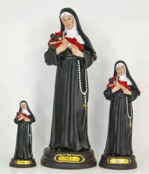 STATUE SAINTE RITA 20 CM RESINE PEINT A LA MAIN NDSP