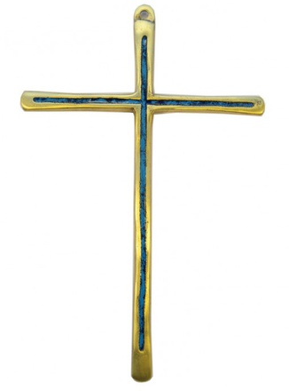 CROIX BRONZE 13 X 20 CM CM LONGUE FINE EMAIL NDSP